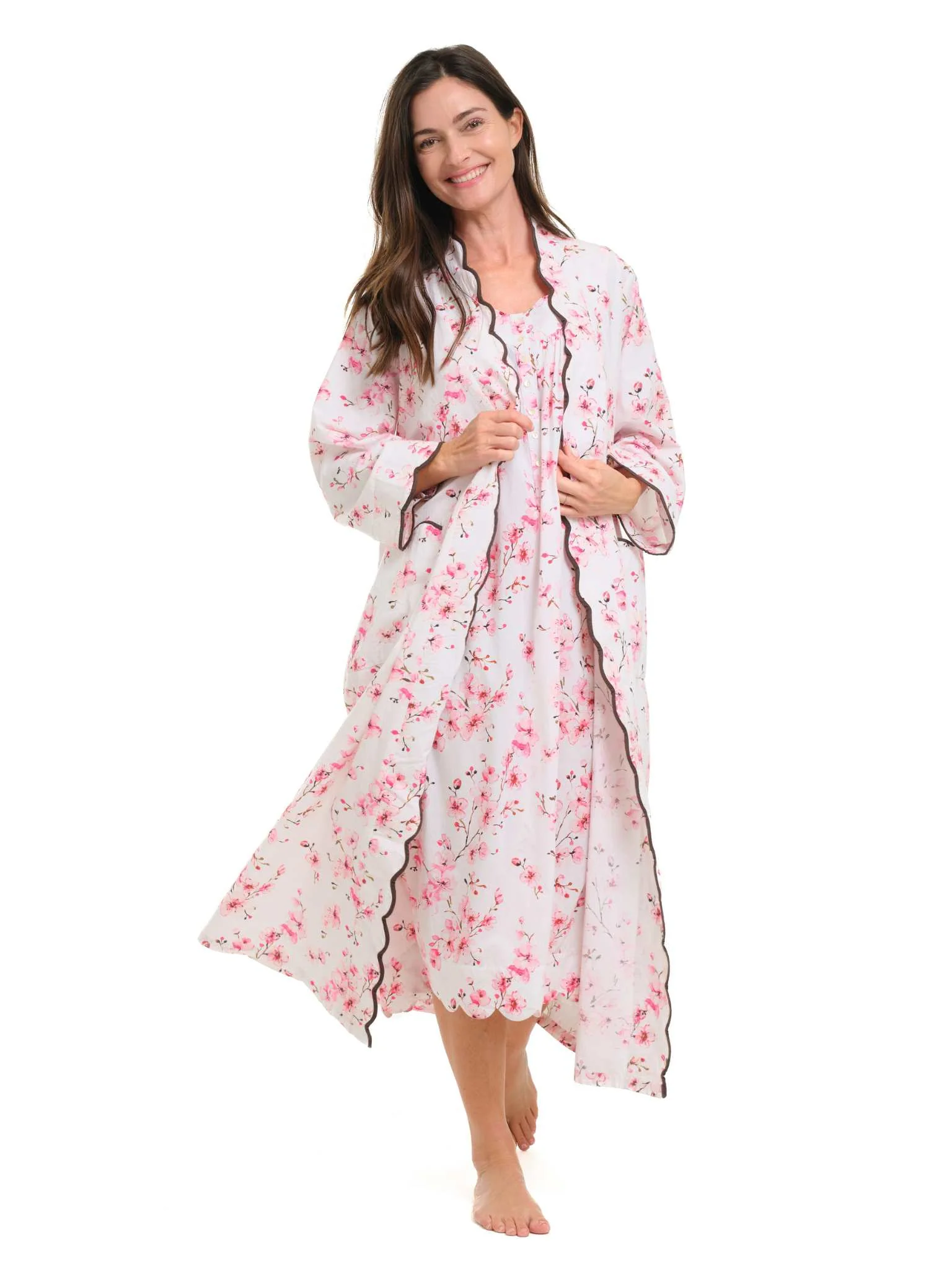 Cherry Blossom Gathered Nightgown - Image 4