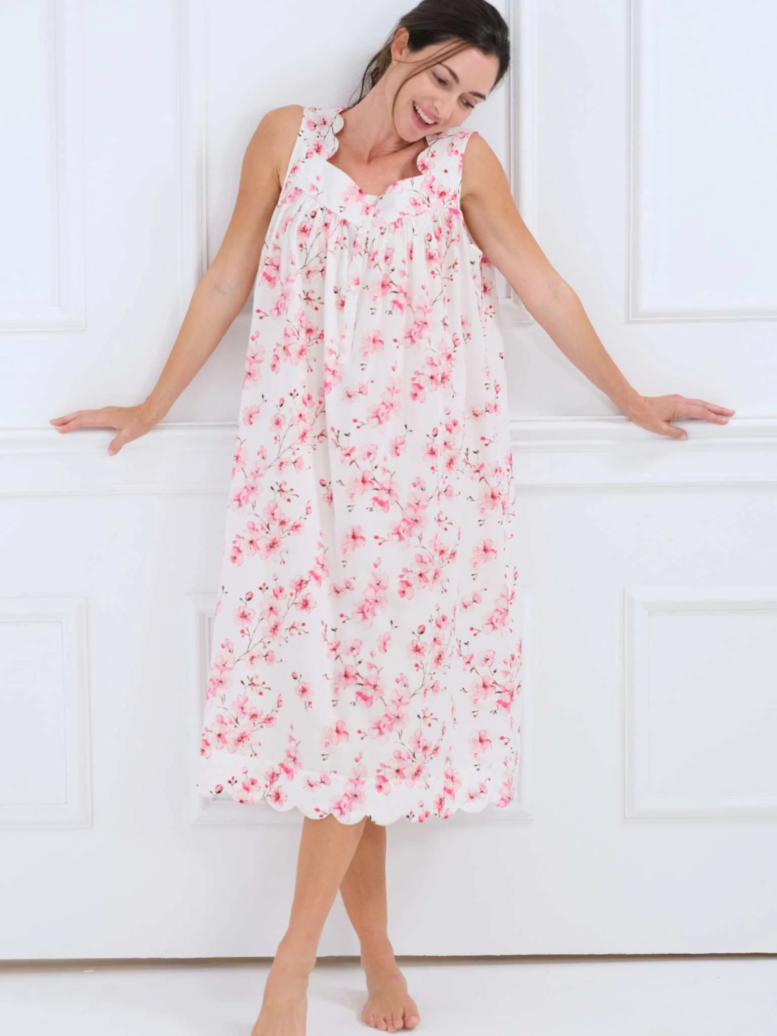 Cherry Blossom Gathered Nightgown - Image 3