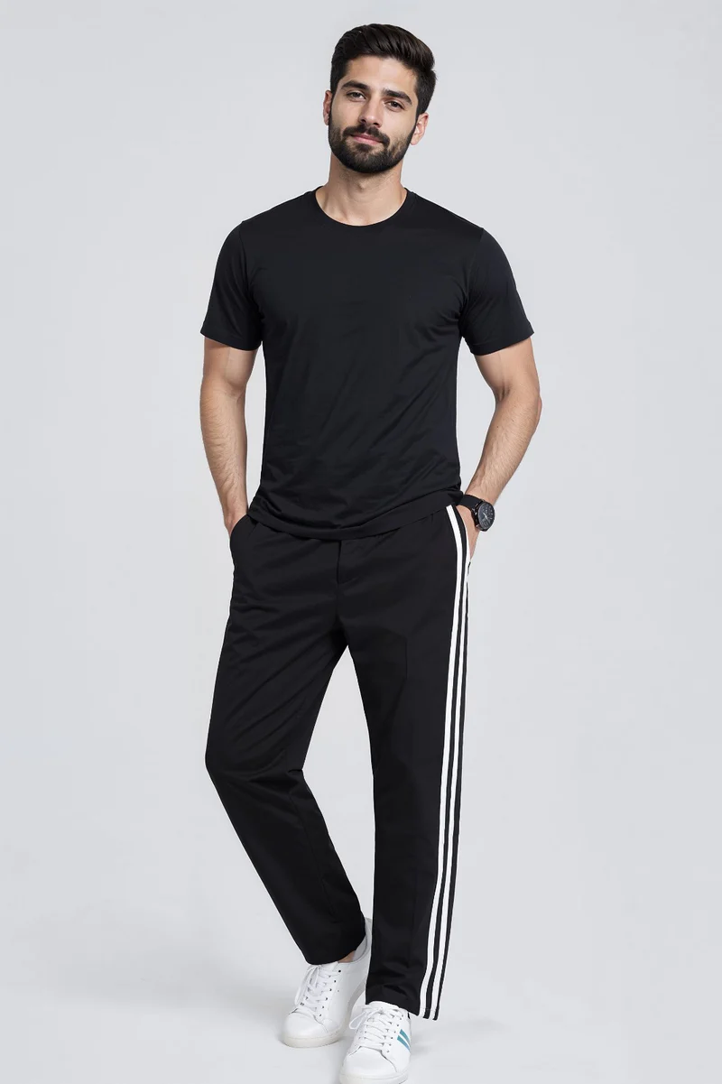 Men's Night Suit (Short Sleeves) (Black)