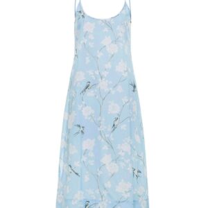 Pale Blue Gardenia Slip Nightgown