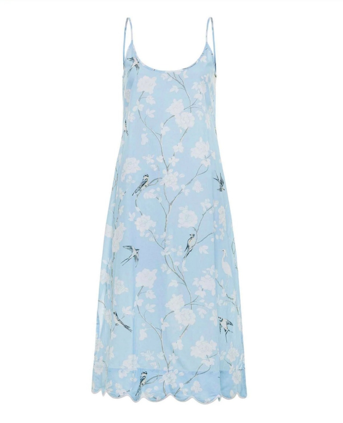 Pale Blue Gardenia Slip Nightgown