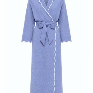 Blue Quilted Classic Robe