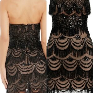 Alva Beaded Strapless Minidress