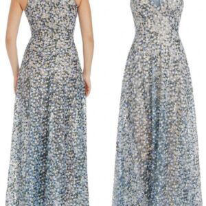 Ariyah Sequined Floral Maxi Dress