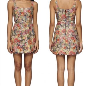 Devi Sleeveless Square-Neck Mini Dress