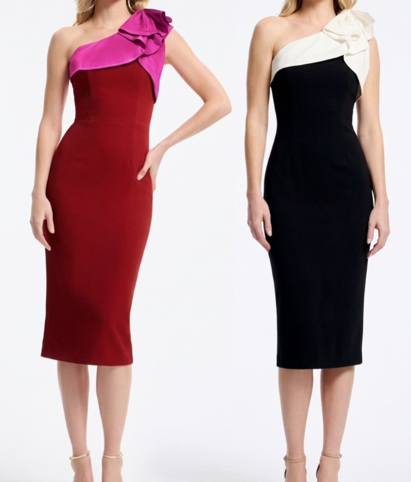 Dress the Population Lennon One Shoulder Body Con Cocktail Dress