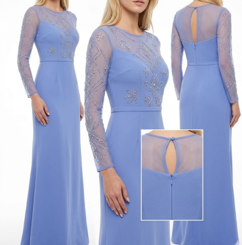 Maxwell Square Neck Gown