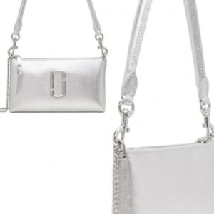 Silver 'The Metallic Snapshot' Convertible Shoulder Bag