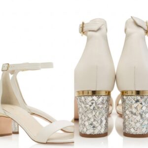 Women's Chloe Ankle Strap Pearl Heel Sandal