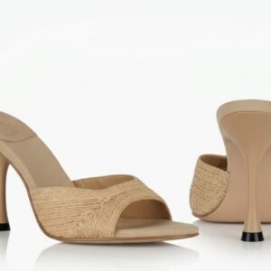 Women's Raffia High Heel Mules