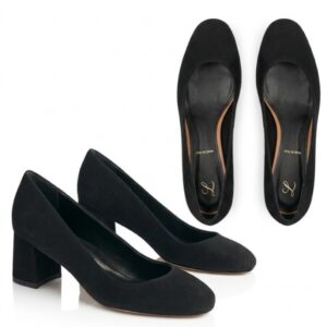 Women's Suede 60 Block Heel Pump