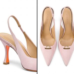 Women's Suede High-Heel Slingback